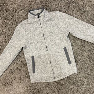 Boys Old Navy Heather Gray Zip-Up Jacket, size Medium (8)